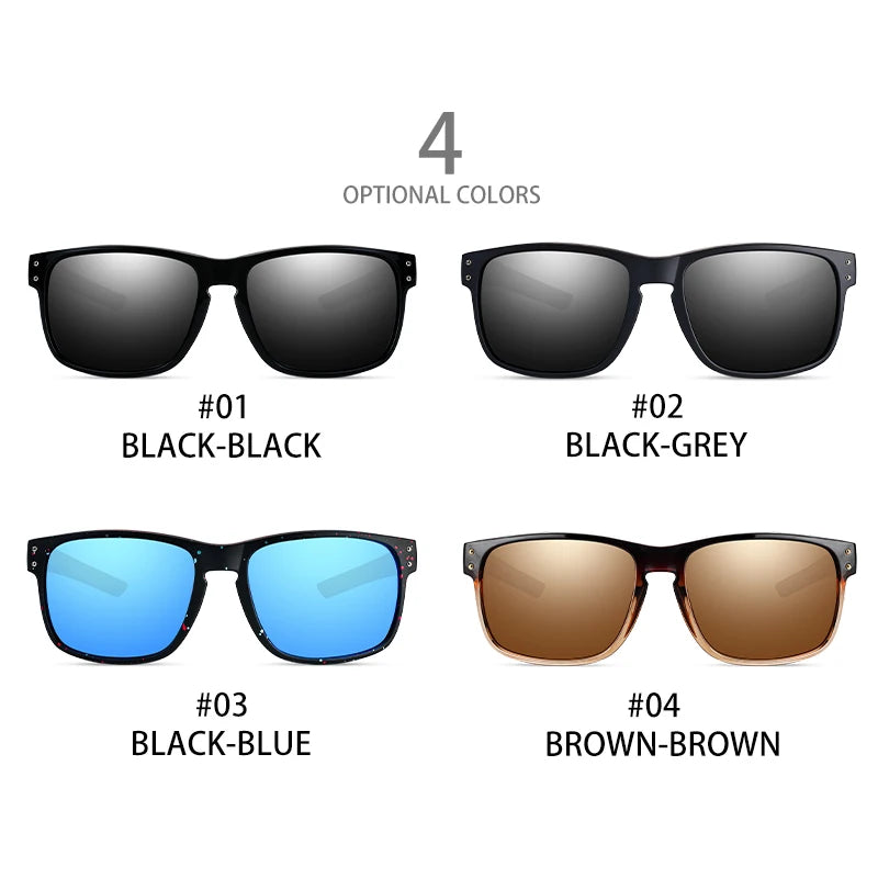 Men's Sunglasses New Arrival Square Polarized Sunglasses Goggles Sun Glasses TR90  With UV Protection