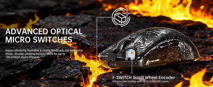 ATTACK SHARK R11 ULTRA trådlös gamingmus i kolfiber, 8000Hz, PAW3950MAX, 42000DPI, 49g lättvikt, 20000FPS, Nordic 52840
