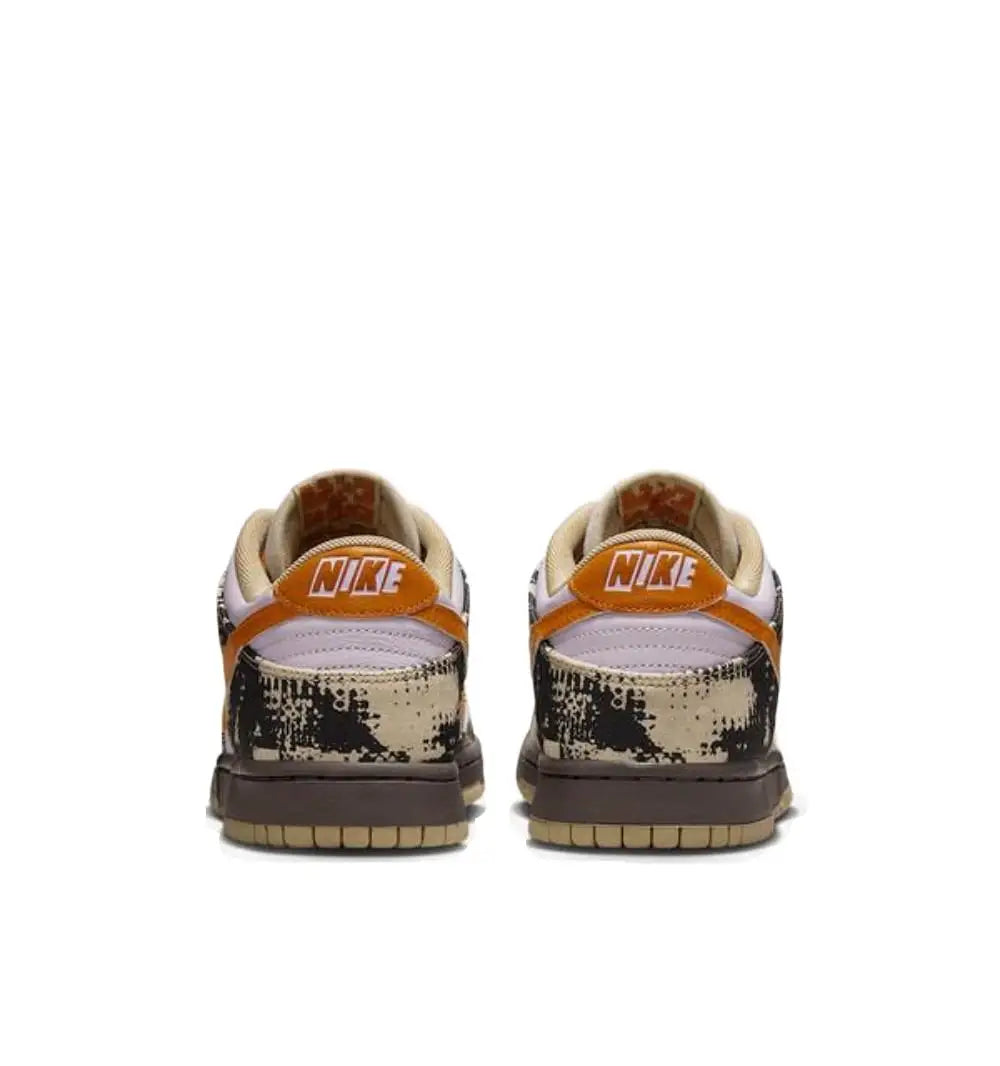 Nike Dunk Low - Versatile Thin Sole Slip-Resistant & Durable Low-Top Skate Shoes Unisex Style White/Black/Orange IB2260-500