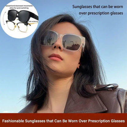 for Driving Riding That Can Be Worn over Other Glasses Fit Over Glasses Sunglasses Wrap Around Square Shades Polarized