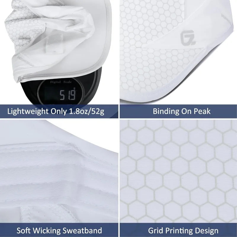 GADIEMKENSD Stretch Running Hat with Soft Brim, Quick Dry Baseball Cap Casual Breathable Adjustable Sun Protection Hats