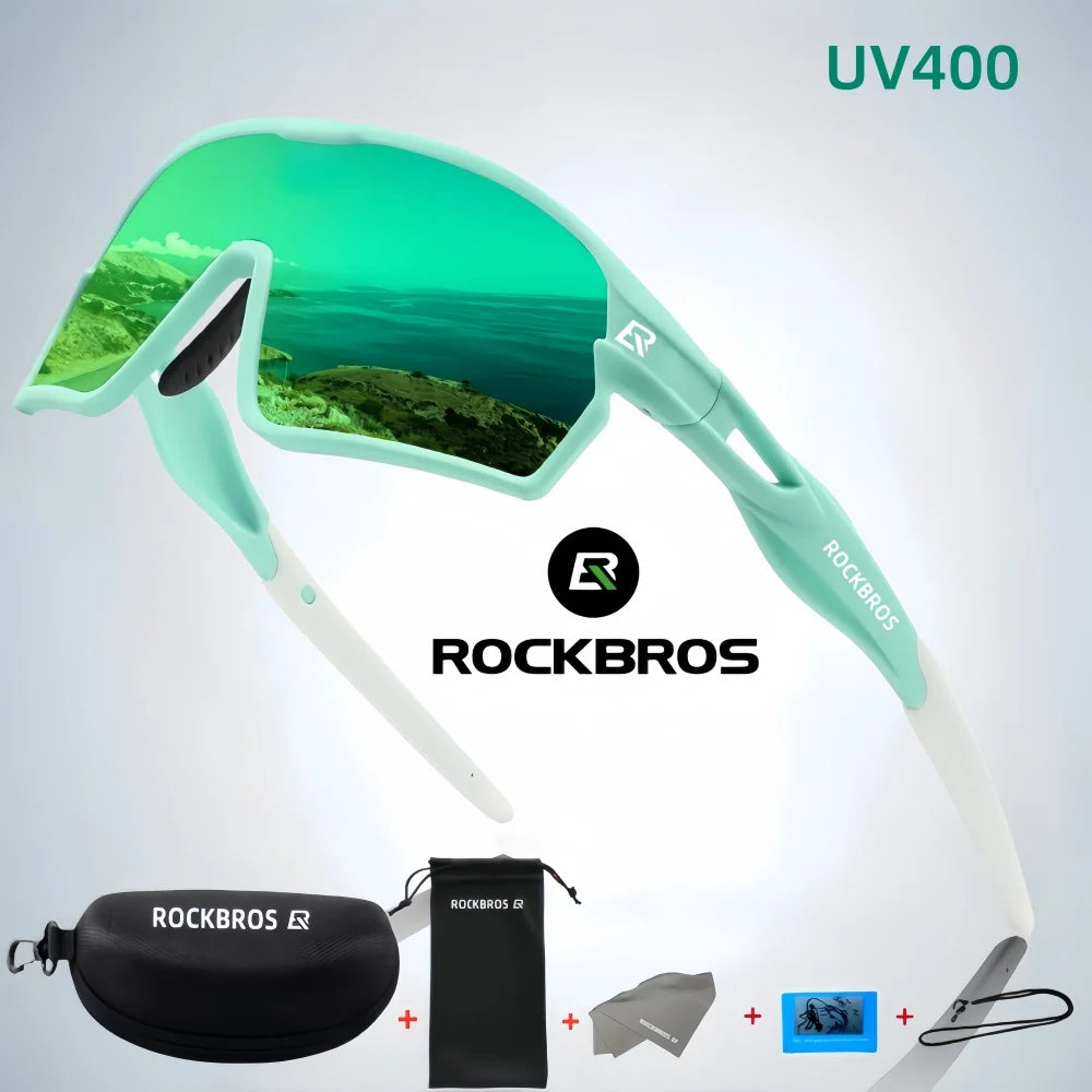 ROCKBROS Cycling Polarized Glasses MTB Road Bike Sunglasses UV400 Bicycle Sun Protection Light Unisex Bike Sports Equipment