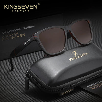 KINGSEVEN Brand Casual Driving Glasses Square Frame Men's Sunglasses Polarized Outdoor Travel Eyewear