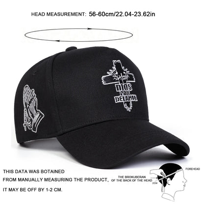 Unisex DIOS POR DELANTE Cross Embroidery Baseball Caps Spring Autumn Outdoor Adjustable Casual Hats Sunscreen Hat Sports Cap