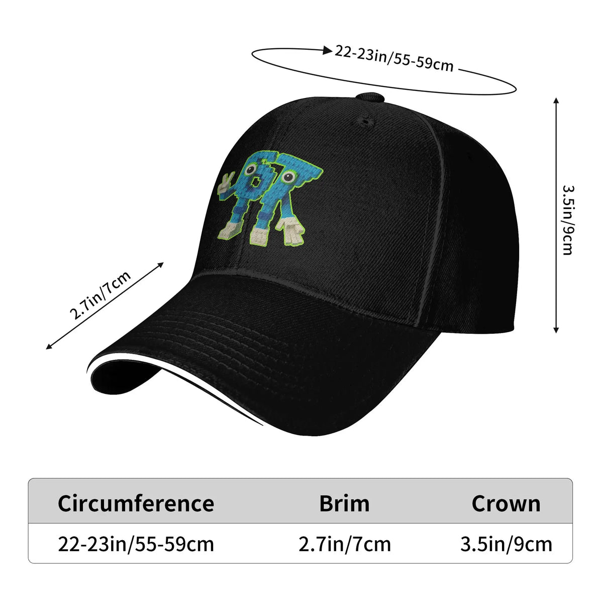 67 Czapka baseballowa z motywem memowym „Brainrot” – czapka typu trucker na lato, czapki sportowe na świeżym powietrzu, czapki hip-hopowe, czapki baseballowe unisex