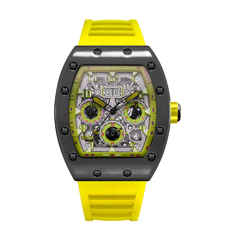 Luxury Men’s Quartz Wristwatch Hollow Design Trend None Machine Automatic Quartz Hollow Luminous Waterproof Men's Watch for Man