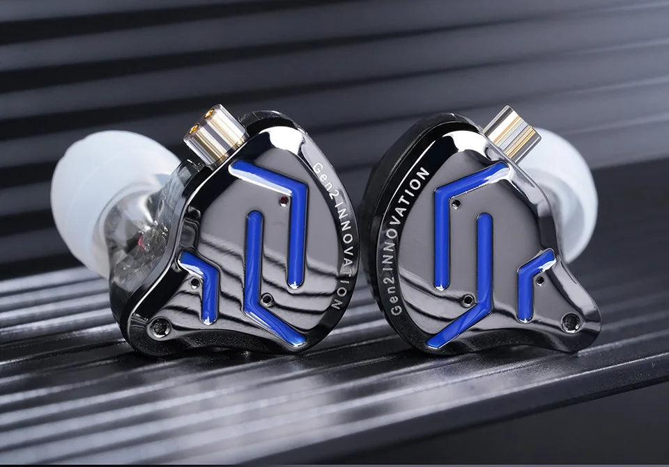 KZ ZSN Pro 2 Hybrid In-Ear Wired Headphones – 1BA+1DD HiFi Bass Noise Cancelling Earphones with Mic