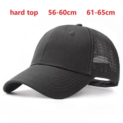 Bejzbol kape za muškarce s velikom glavom, za žene, XXL, prevelike, visoke krune, podesive, jednobojne, s kopčom (snapback), 56-60 cm, 60-65 cm