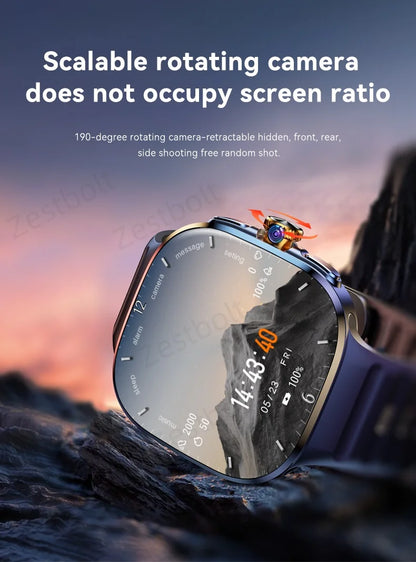 M99 Smartwatch 5G With 2.4inch Amoled Screen 900W Rotating Camera WIFI GPS Position Compass NFC Bluetooth Smart Watch Men Women