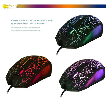 2400 DPI laidinė USB žaidimų pelė su RGB LED apšvietimu, ergonomiška kompiuterio pelė, skirta asmeniniams kompiuteriams, nešiojamiesiems kompiuteriams ir „MacBook“, profesionali 6 mygtukų optinė žaidimų pelė