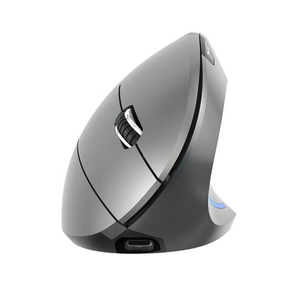 Dual Mode Vertical Mouse Wireless Bluetooth Ergonomic Mouse, Rechargeable Silent 2.4G Gaming Mouse with 2400 DPI for PC & Laptop