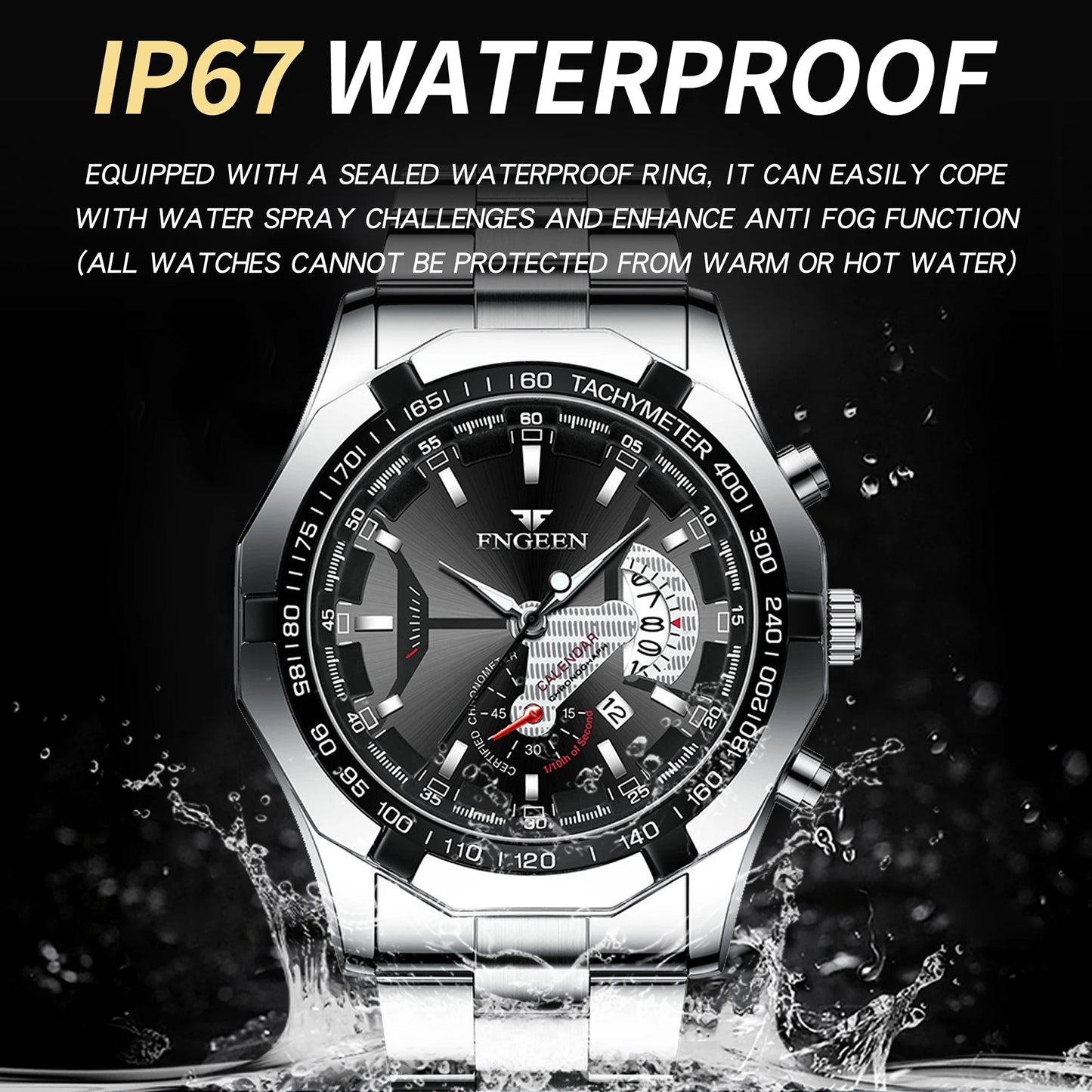 BINBOND Orginal Quartz Wristwatches For Men Luxury Luminous Waterproof Auto Date Men's Watch Stainless Steel Reloj Free Ship