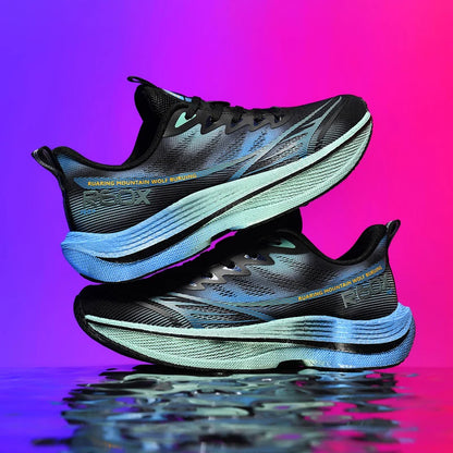 Löparskor för män i mesh, andningsbara, snörningsbara, bekväma, maraton-, sport- och fritidsskor, tennis-skor, stora storlekar, trendiga sneakers för män
