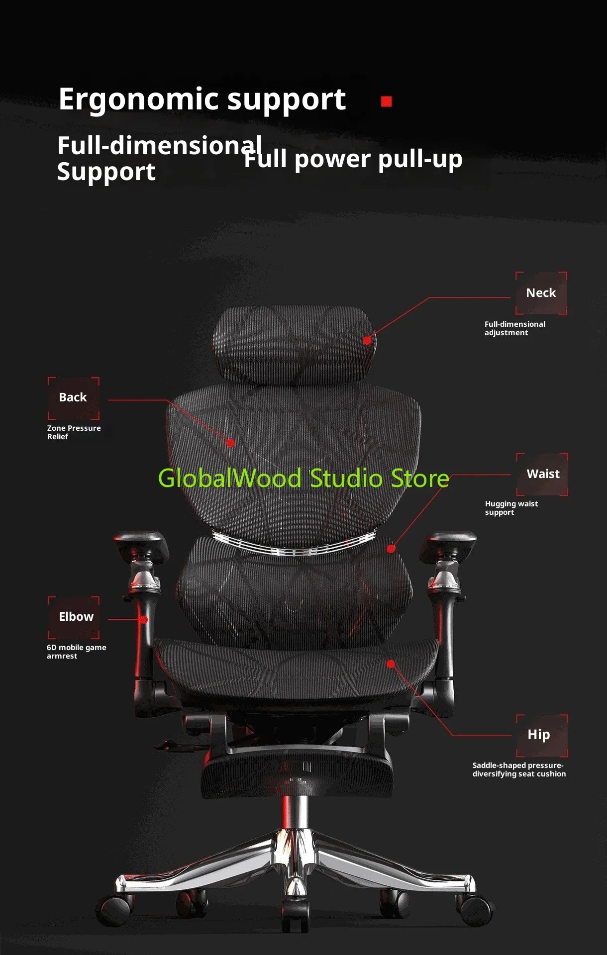 Ergonomic chair for Desk Office  Comfortable Armchair Furniture Chaise Design Chaises De Bureau Wheeled Low Chair on Wheels