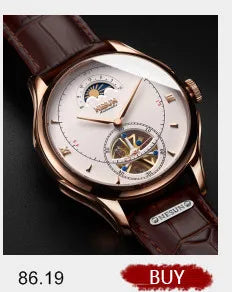 Luxury Brand Switzerland LOBINNI Ewiger Kalender Automatische mechanische Herrenuhr Saphirglas Multifunktionsuhr L13019-8