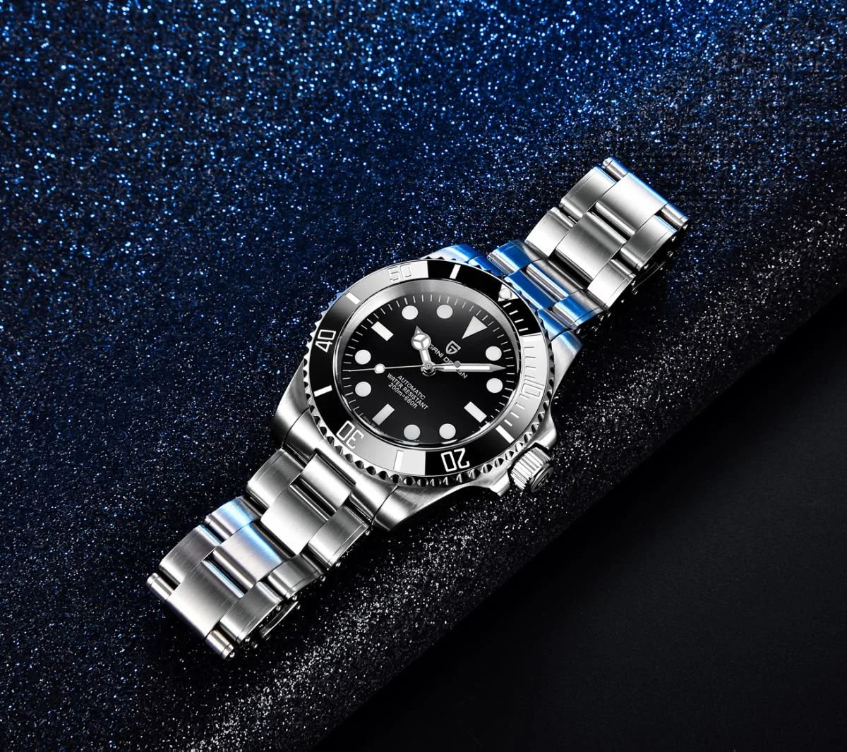 PAGANI DESIGN PD-1694 Men's 40MM Automatic Mechanical Watch Japan NH35 Movt Sapphire Glass Stainless Steel Waterproof Wristwatch