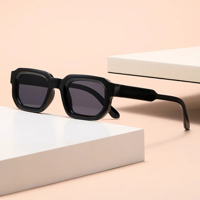 6PCS/Set Women Vintage Rectangle Frame Sunglasses Fashion Retro Sun Glasses Luxury Brand Design Glasses Eyewear Men Goggle
