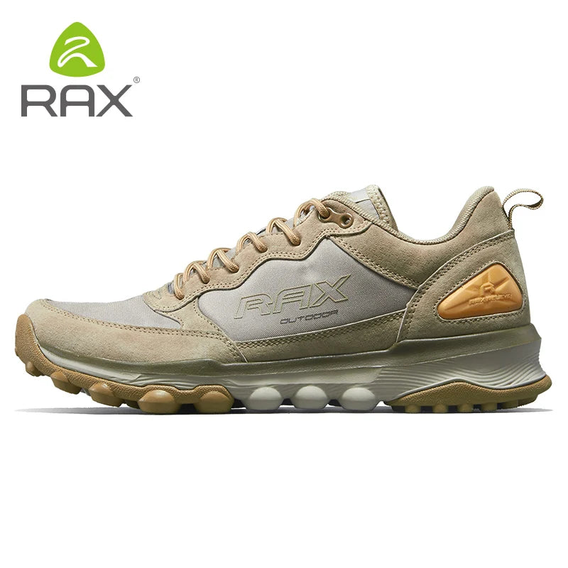 Rax Cowhide Hiking Shoes Men Outdoor Mountain Antiskid Climbing Sneakers wram Lightweight Trekking boots Sports casual shoes