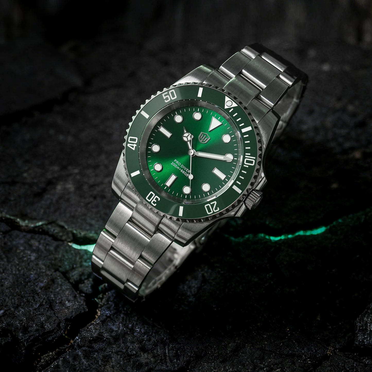 Watchdives WD1680Q V2 Men Watch VH31 Sweep Second Quartz Movement AR Sapphire Luminous BGW9 20Bar Waterproof Steel Wristwatches