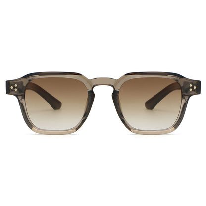 Peekaboo irregular sunglasses for women black brown retro style square sun glasses for men uv400 summer accessories 2025