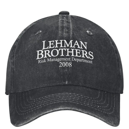 Czapka z daszkiem Lehman Brothers Risk Management – upadłość banku – czapka typu trucker – czapka tenisowa – czapka typu snapback – czapki baseballowe dla kobiet