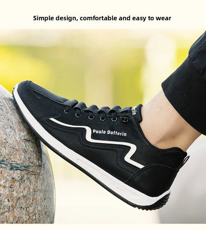 Large Size Men's Comfortable Breathable Soft Bottom Running Shoes Casual Style Sporty Retro Stripe Design Rubber Outsole