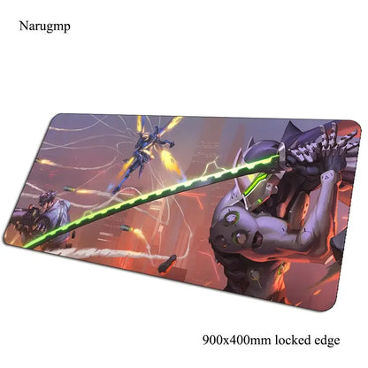 Overwatch pelės kilimėlis gimtadieniui, kompiuterio kilimėlis 900x400x3mm, didelis žaidimų pelės kilimėlis, dovana, kilimėlis pelei ir klaviatūrai, PC žaidėjo stalui