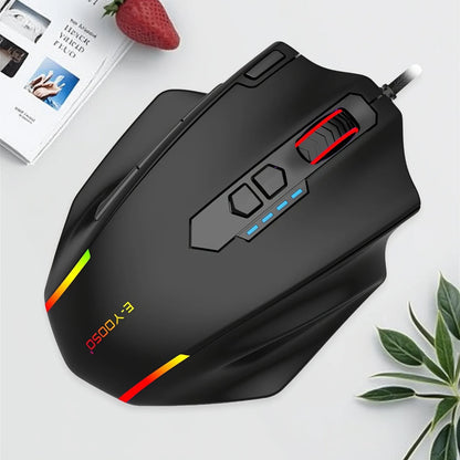 E-YOOSO X-41PRO kabelgebundene Maus, große Gaming-Maus mit RGB-Hintergrundbeleuchtung, 11 programmierbaren Seitentasten, Unterstützung für Computer, PC, Laptop und Mac