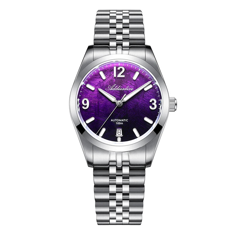 ADDIESDIVE AD2547 BGW9 Super Luminous Men Watch Sapphire Glass 10Bar Waterproof  316L Stainless Steel Automatic Mechanical Watch