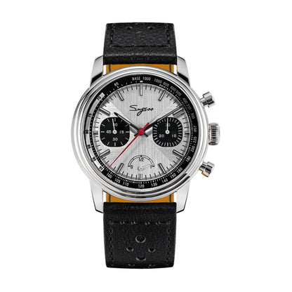 Sugess Watch of Men Pilot 1963 Wristwatches ST1906 Chronograph Handwind Movement Domed Sapphire Waterproof PowerReserve Lume V2