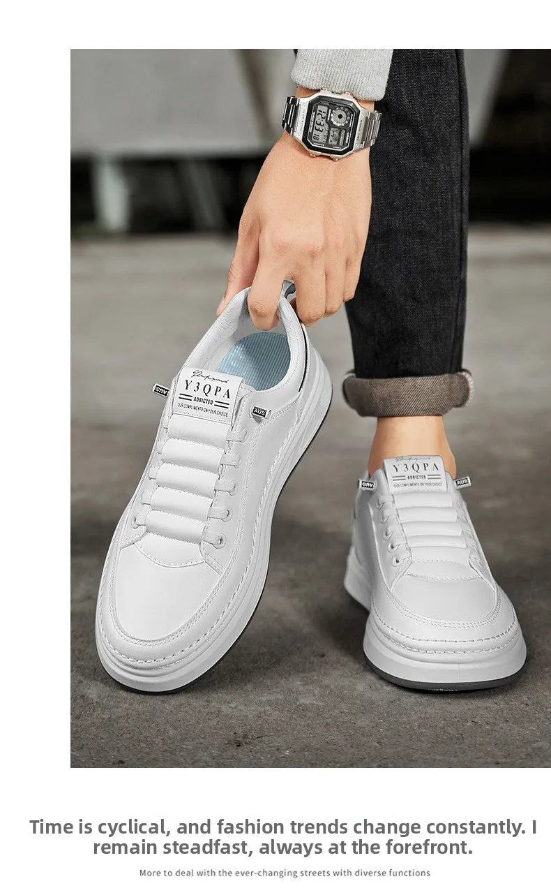 Men's Summer Fashionable Casual Driving Shoes Sporty Slip-On Loafers Versatile Comfortable Breathable Wear-Resistant Leather -..