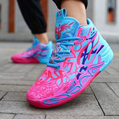 Basketball Shoes for Men Soft Lightweight Training Field Anti Slip Shock-Absorbing Breathable Cofmortable High-top Sneaker Man