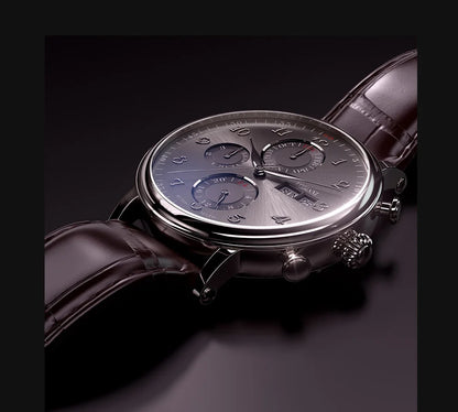 Luxury Brand Switzerland LOBINNI Ewiger Kalender Automatische mechanische Herrenuhr Saphirglas Multifunktionsuhr L13019-8