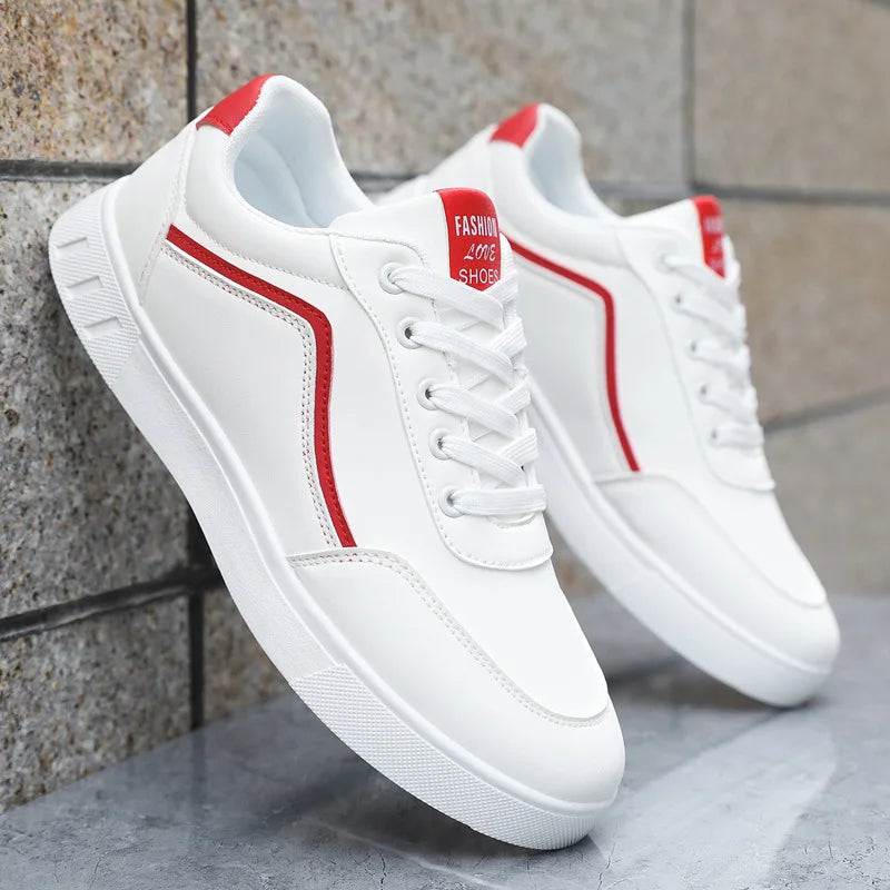 Men's Casual Skateboarding Shoes White Shoes Outdoors Leisure Sneakers Breathable Walking Shoes Flat Shoes Chaussure Homme 39-48