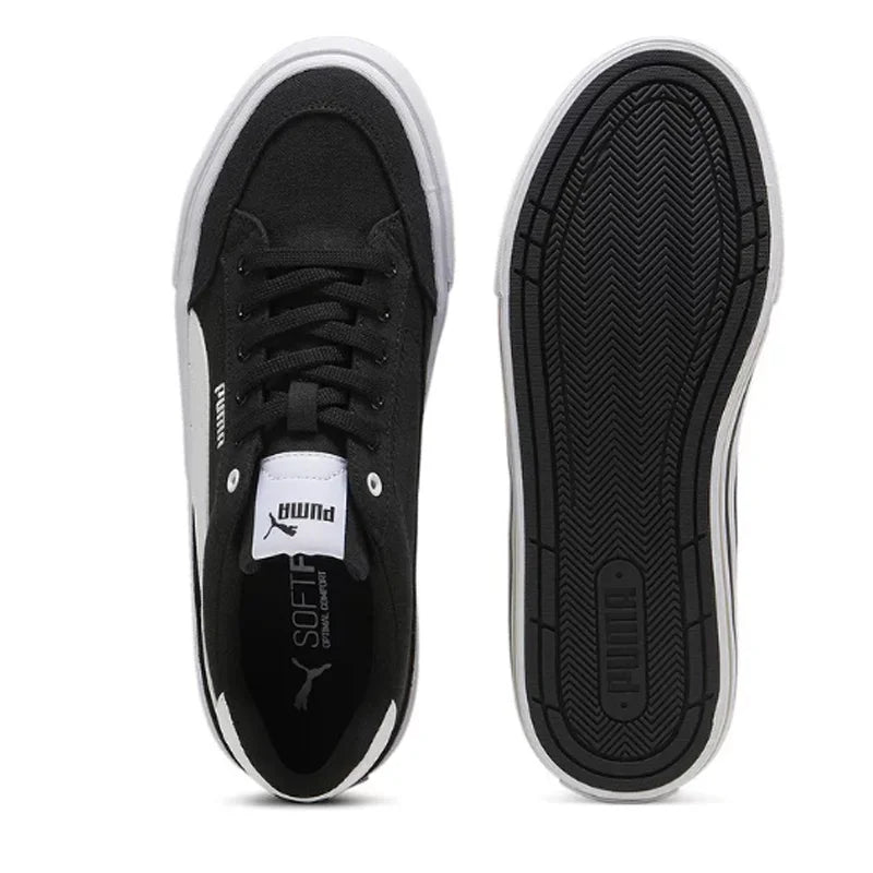 PUMA Court Classic Vulc FS Unisex 2026 Nouvelles baskets décontractées basses Noir Blanc 396353-03