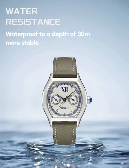 FARASUTE 2024 New 36mm Men's Quartz Watch VH64 Movement Stainless Steel Sports Fashion Sapphire Glass Waterproof Men's Watch
