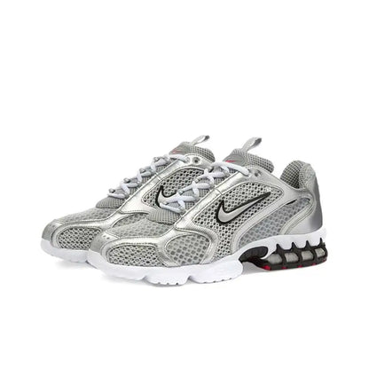 Nike Air Zoom Spiridon Cage 2 унисекс ниски ежедневни обувки, спортни, износоустойчиви, сиви и червени лайфстайл обувки CJ1288-600