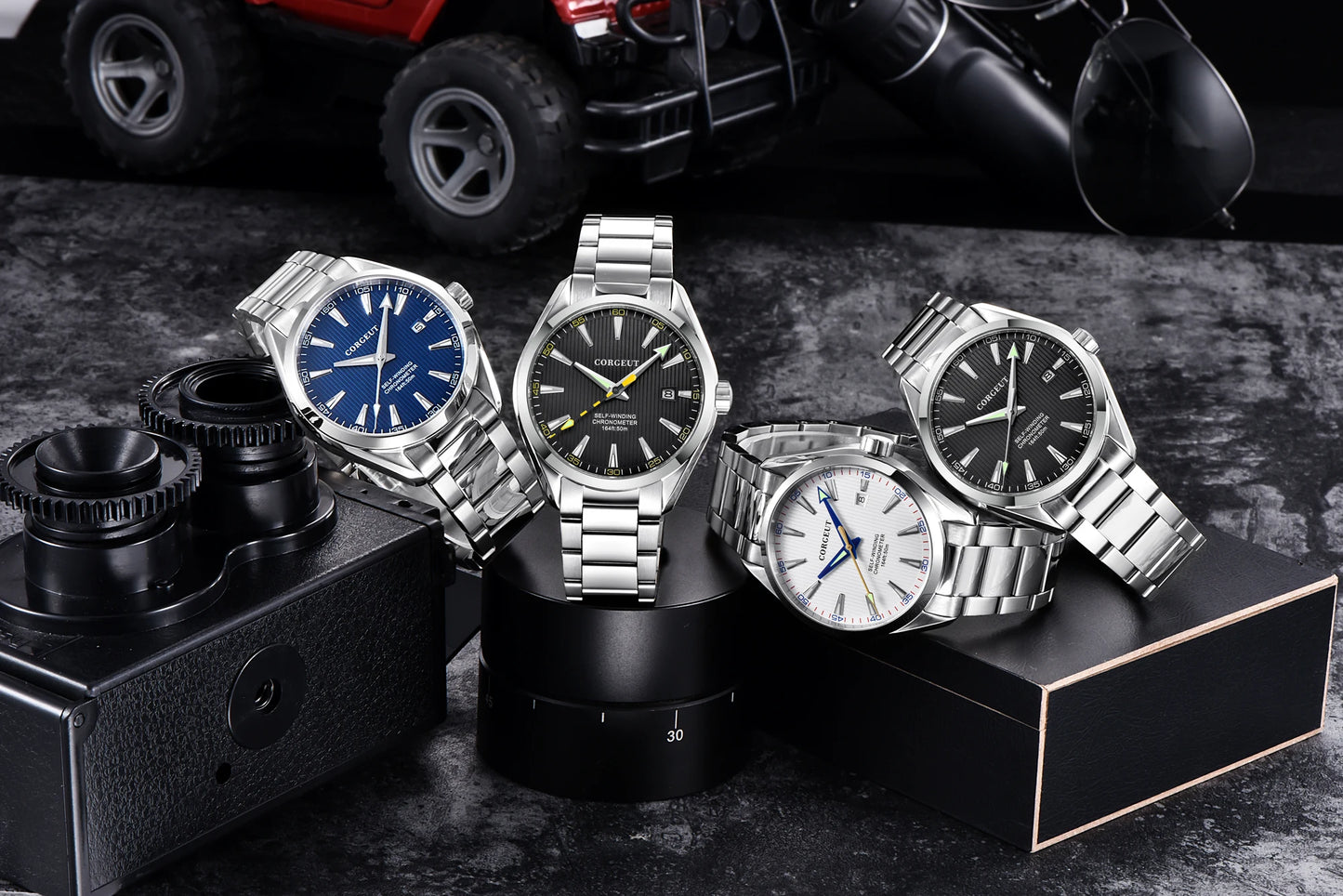 CORGEUT 41mm Luxury NH35 MOVEMENT Watch for Man Sapphire Glass Sport Clock Watch Automatic Relogio Masculino Mechanical Watches