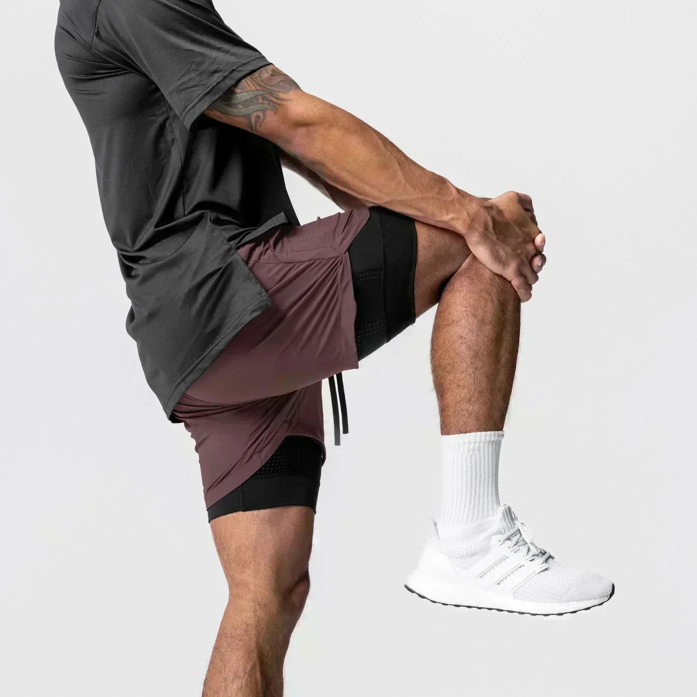 Anime Demon Slayer Gym Shorts Man Quick Dry Pants Double-layer 2 in 1 Shorts Y2k Sportswear Summer 2026 Breathable Streetwear
