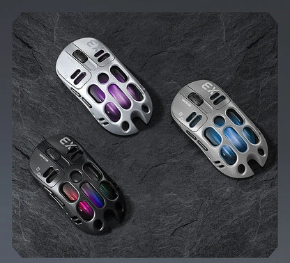 3-Mode Wireless Gaming Mouse with RGB Lighting, Lightweight Bluetooth Mouse, Rechargeable Esports Mouse for PC, Laptop & Gaming