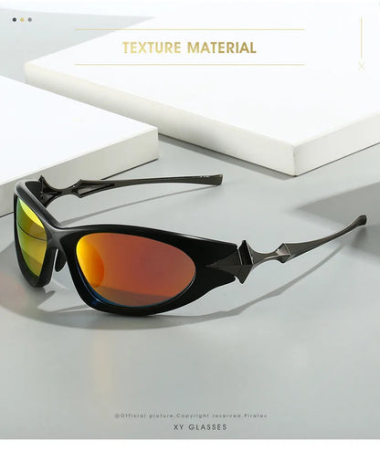 Steampunk Y2k Sport Sunglasses Women 2026 Luxury Men Sun glasses For Female 2000's Futuristic Goggles Eyewear Accessories Lenses