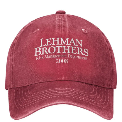 Czapka z daszkiem Lehman Brothers Risk Management – upadłość banku – czapka typu trucker – czapka tenisowa – czapka typu snapback – czapki baseballowe dla kobiet