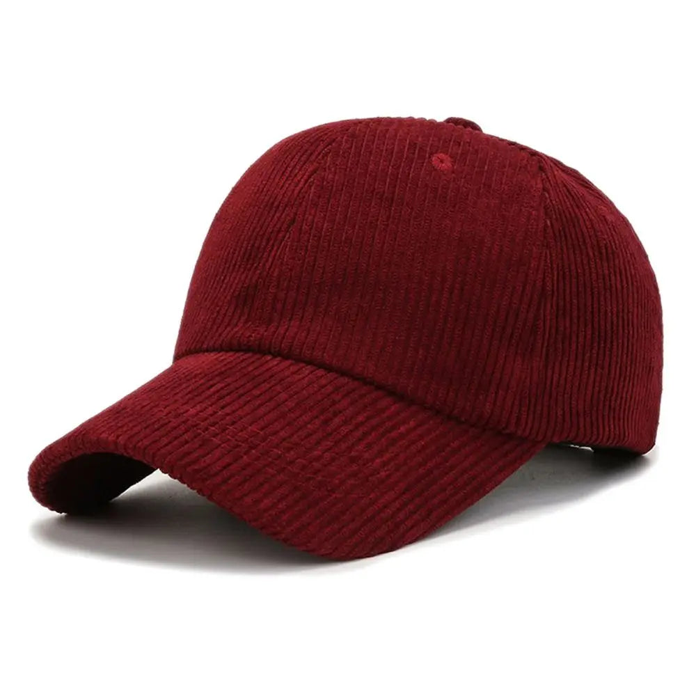 Unisex kordbársony baseball sapka, állítható napellenző sapka, hiphop sapka, férfiaknak