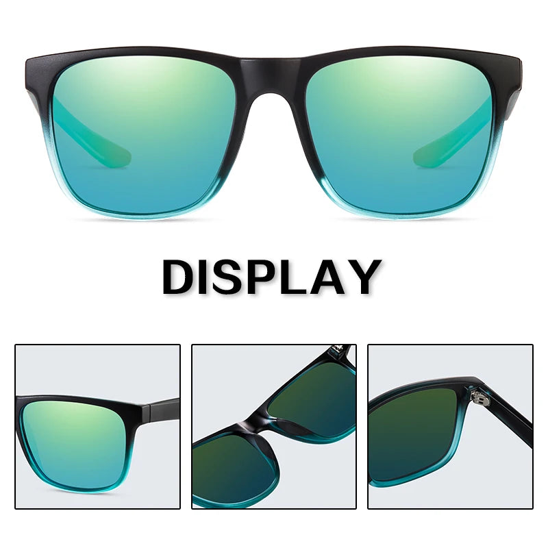 Fashion Sun Glasses Square Polarized Sunglasses man Driving Fishing Luxury Brand Designer UV400 Eyewear