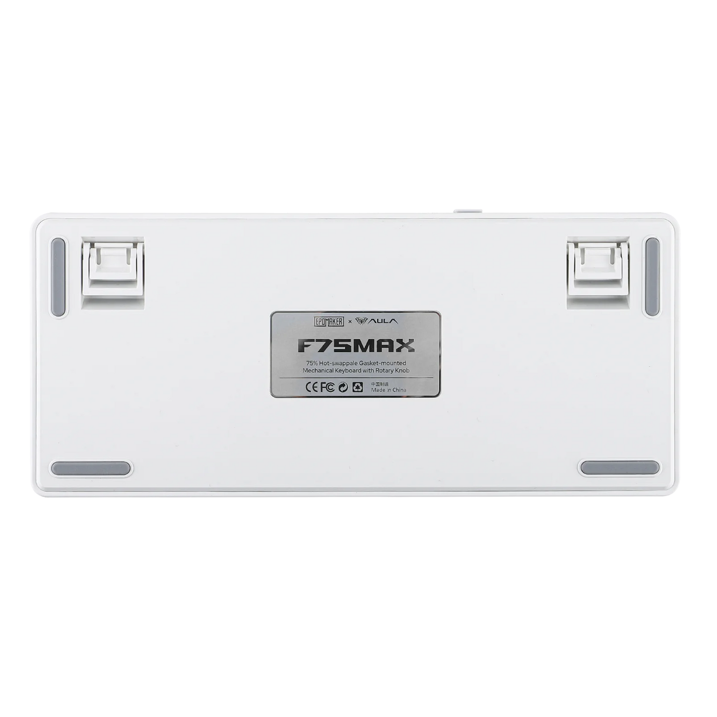 Teclado mecânico sem fios EPOMAKER X AULA F75 MAX Compact 75% ANSI Layout com ligação com fios/Bluetooth/2.4GHz, ecrã TFT e botão rotativo