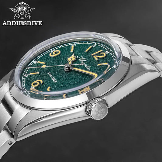ADDIESDIVE 36mm Orologio da uomo in offerta AD2518, vetro bombato, acciaio inox 316L, impermeabile 100m, al quarzo
