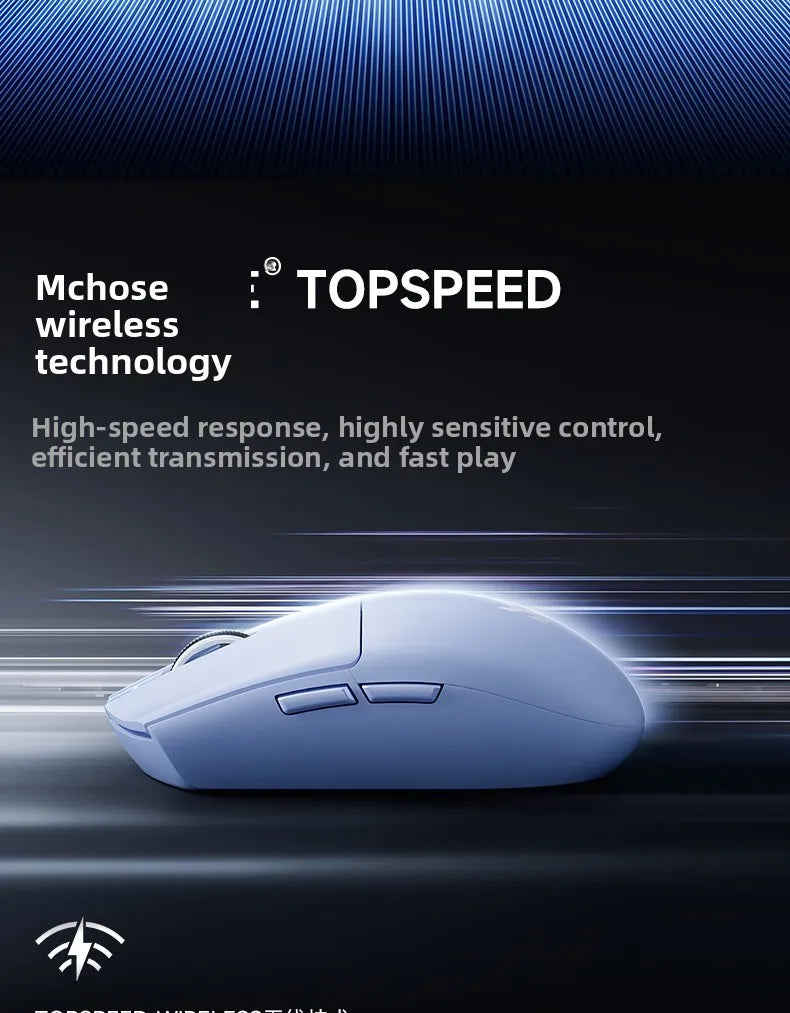 MCHOSE G3 V2 PRO Wireless Mouse Bluetooth Tri-Mode Ergonomic Gaming Mouse Lightweight Office Mouse for Laptop & PC