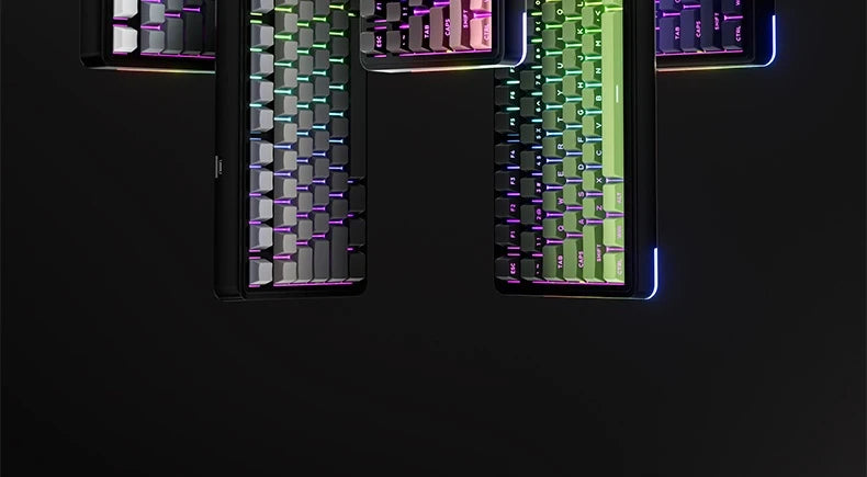Teclado Mecânico AULA S75 PRO 75% Layout Personalizado Retroiluminação RGB Sem Fios Bluetooth Gaming com Ecrã e Botão Rotativo
