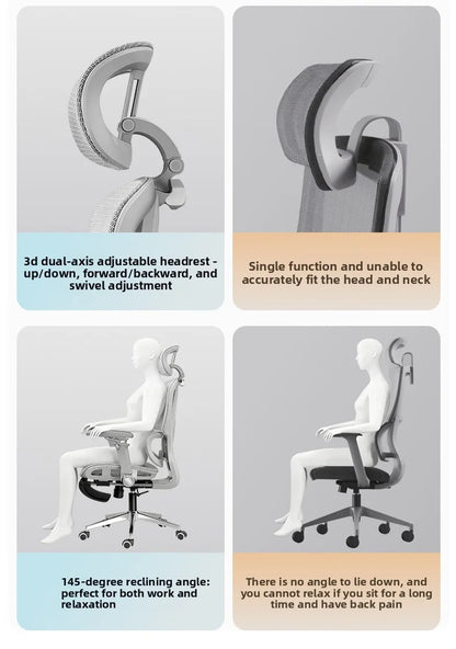 Ergonomic Office Chair Reclining with Footrest High Back Computer Desk Chair with Lumbar Support for Home Office Gaming