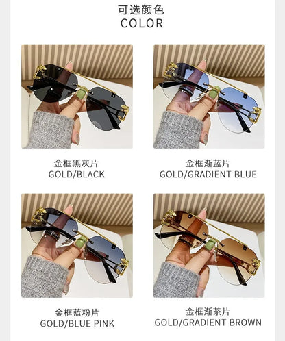 Rimless Women Sunglasses Luxury Designer Vintage Uv400 Men Sun Glasses Lunette Shades De Soleil Femme Gafas De Sol Mujer Lentes